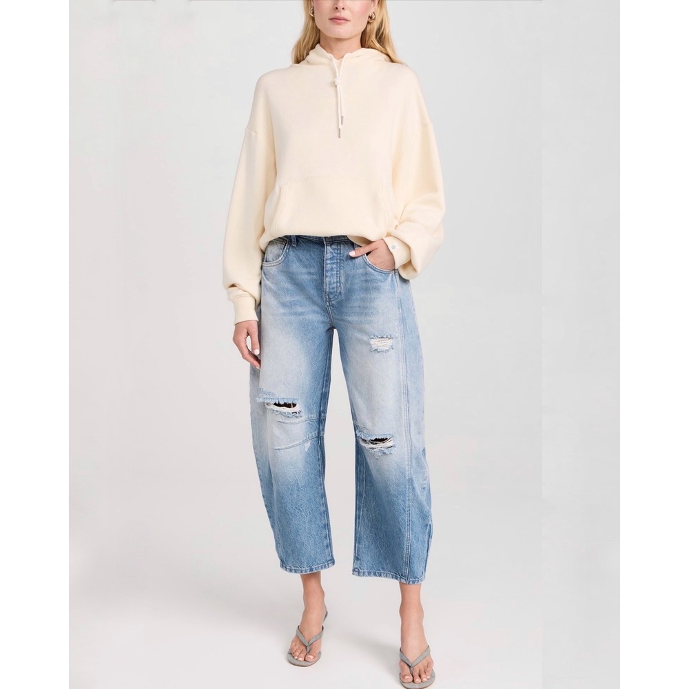Free People Good Luck barrel jeans in Barnyard Blue Size 29